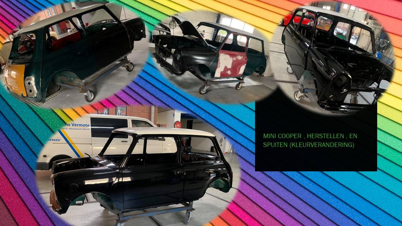 Mini cooper , herstellen en kleurverandering