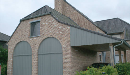 gevel van huis afgewerkt