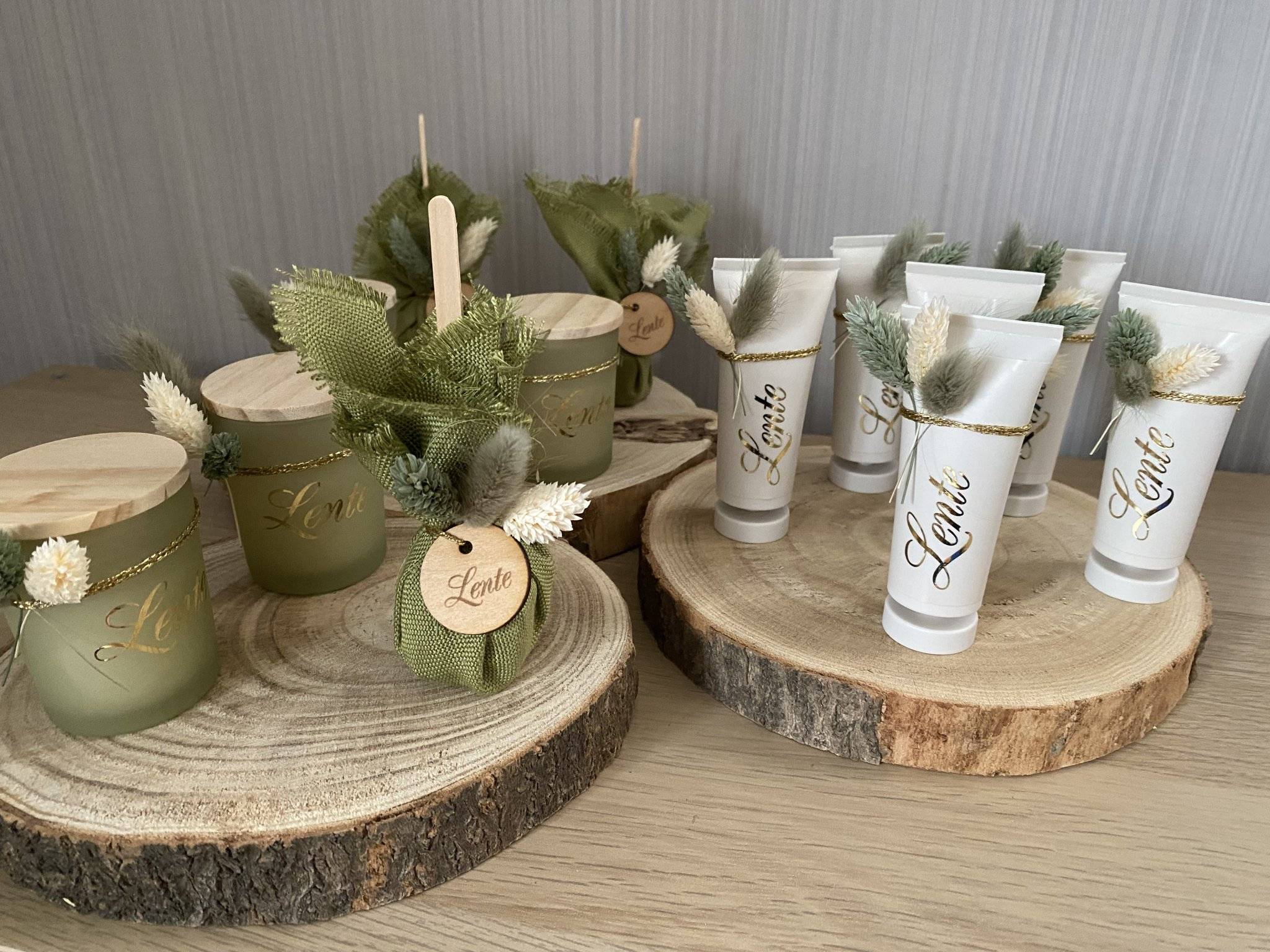 Doopsuikercreatie groene tinten