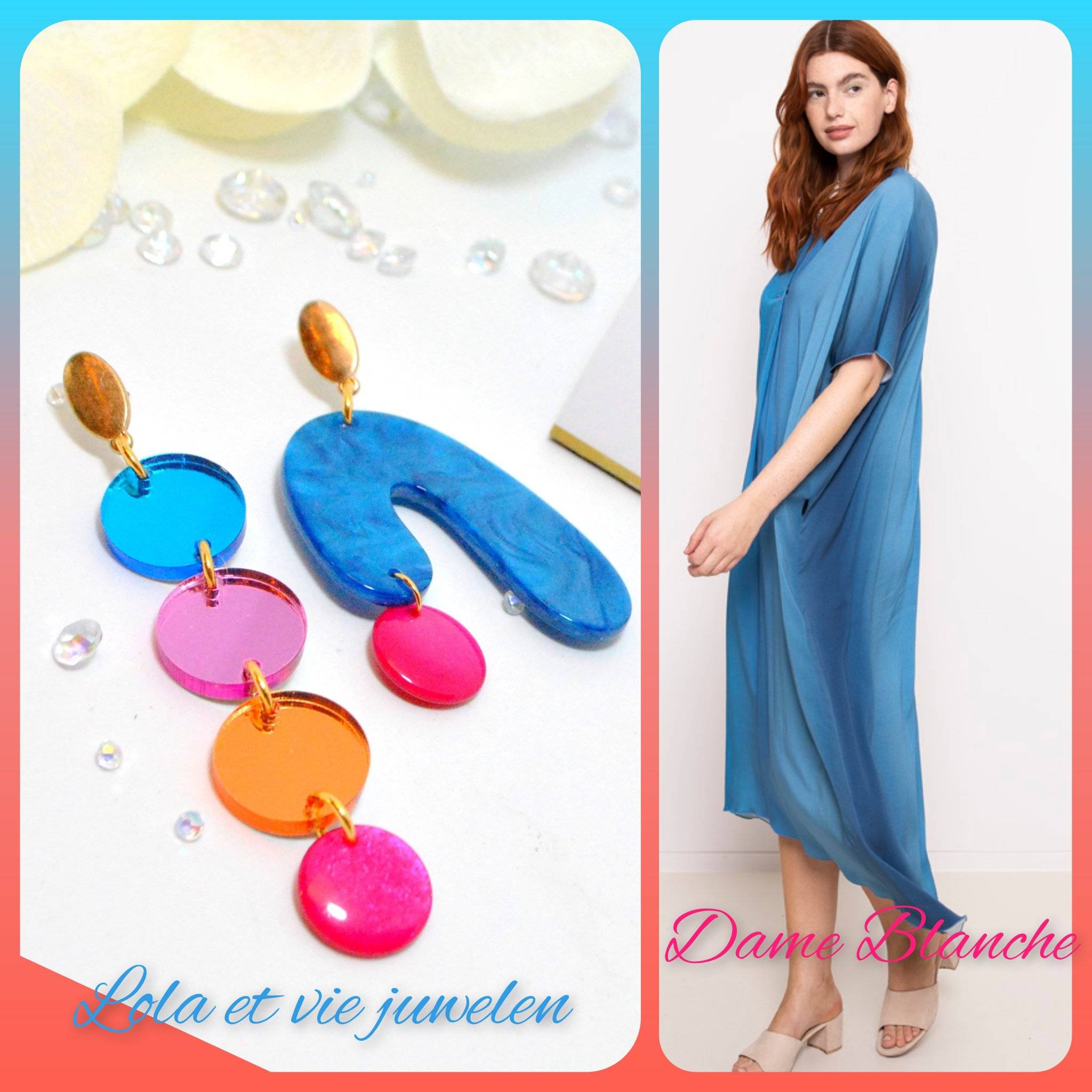 Asymmetrische oorbellen die je ook steeds, symmetrisch kan krijgen. https://www.lola-et-vie.com/asymmetrische-oorbellen