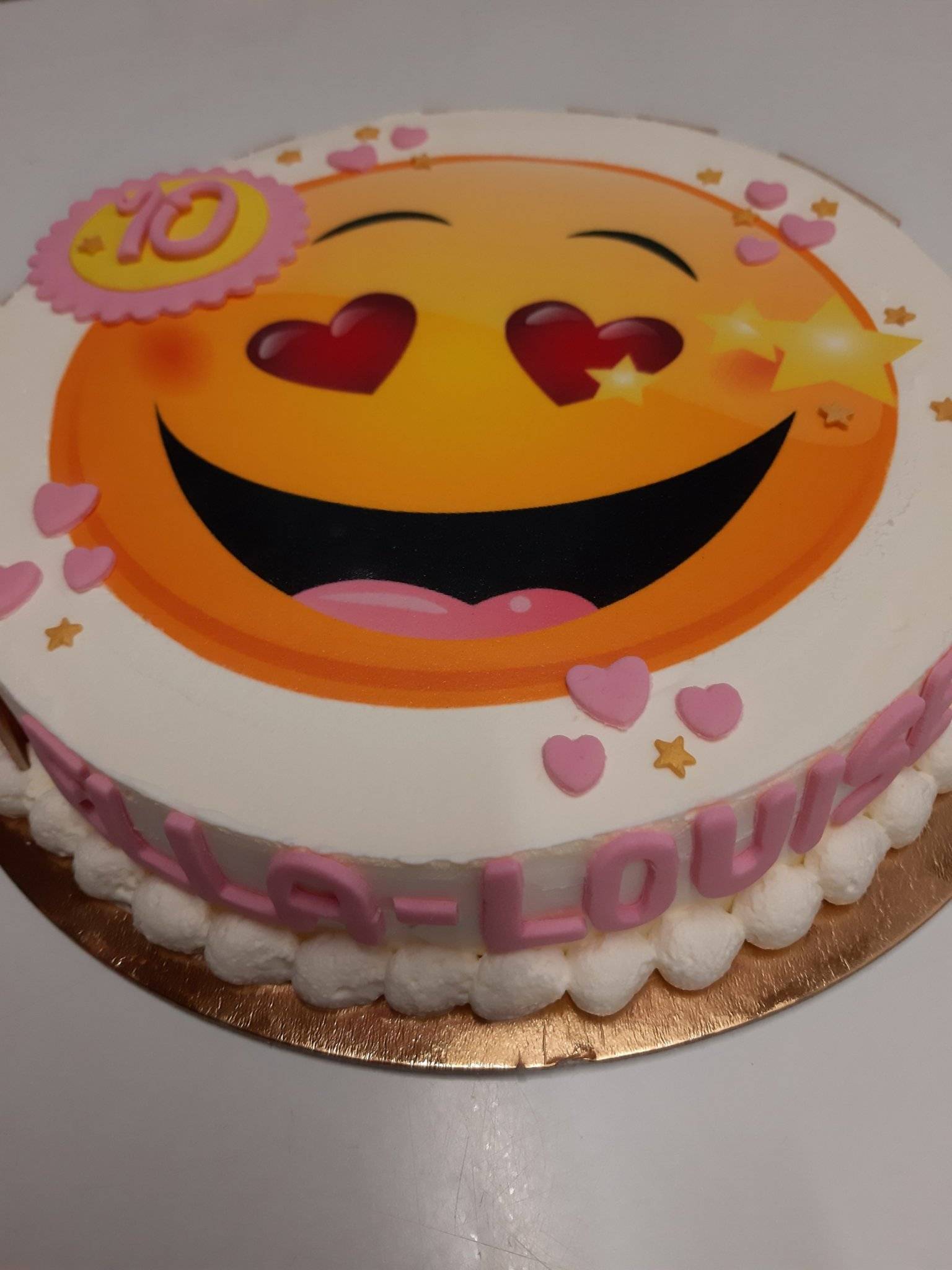 smiley hartjes taart